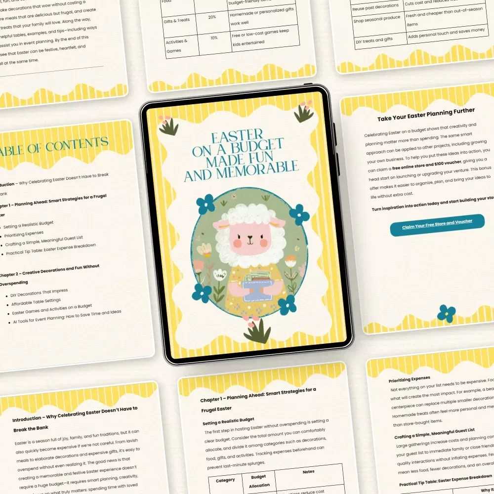 Easter on a Budget Made Fun and Memorable – A Practical Guide on how to host easter without overspending | Frugal Easter Planning eBook & Checklist