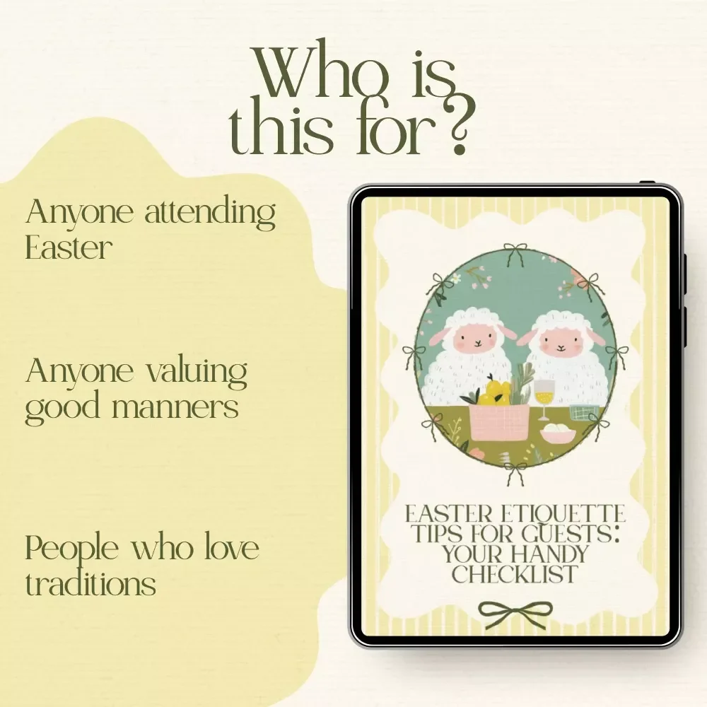 Easter Etiquette Tips for Guests: Your Handy Checklist – Printable Easter Etiquette Tips for Guests Guide, Holiday Hosting Manners, Instant Download