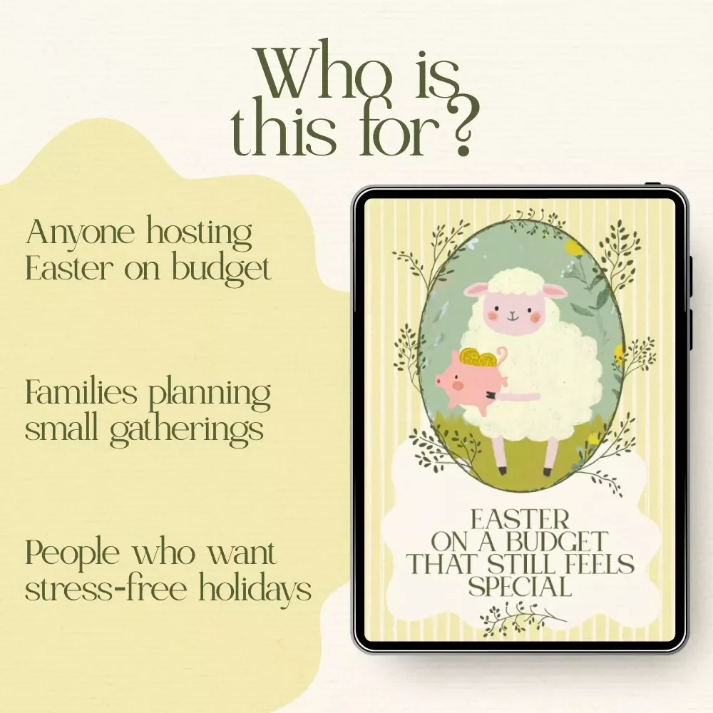 Easter on a Budget That Still Feels Special | Budget Easter Meal Plan for Four eBook | Affordable Holiday Dinner Guide & Smart Planning Checklist