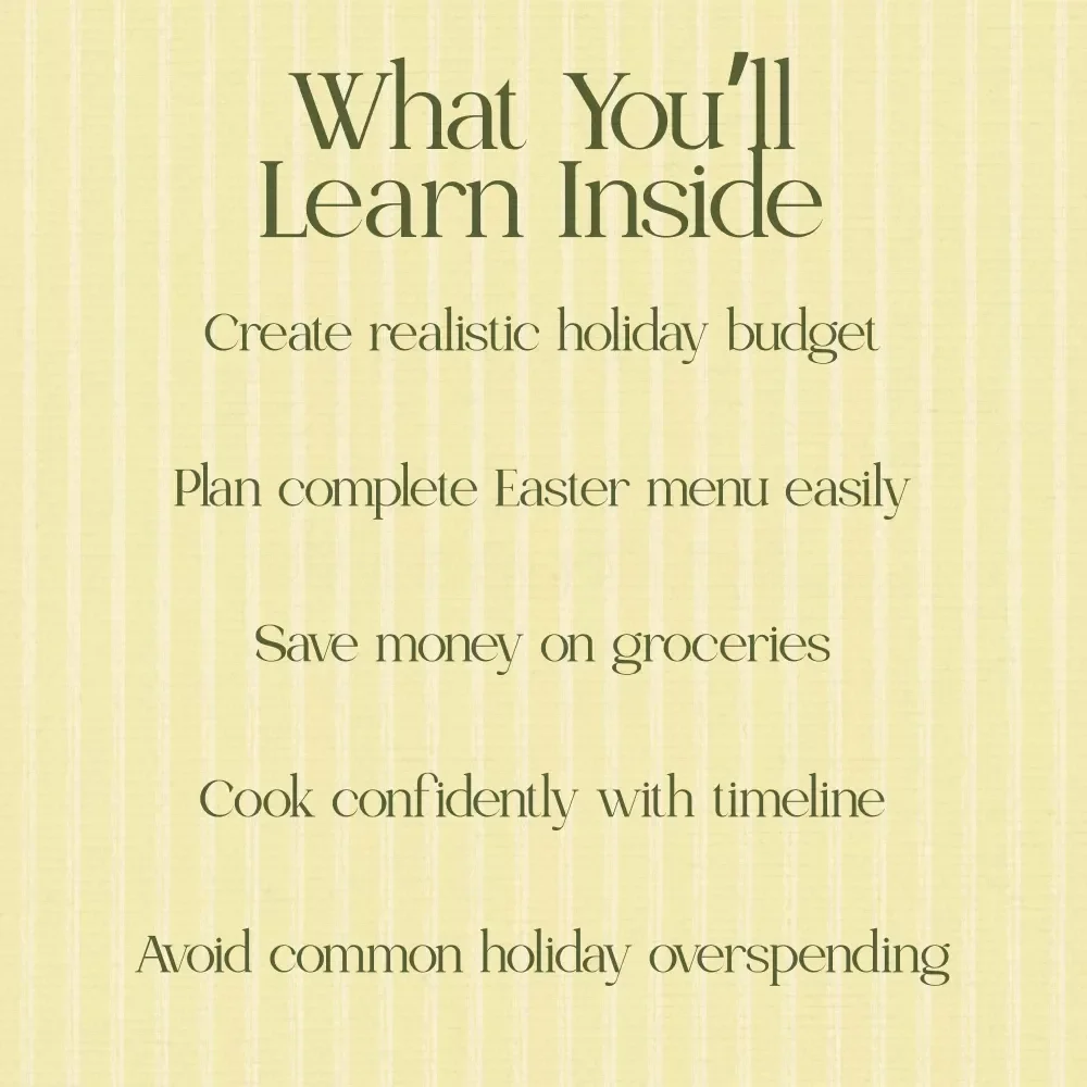 Easter on a Budget That Still Feels Special | Budget Easter Meal Plan for Four eBook | Affordable Holiday Dinner Guide & Smart Planning Checklist