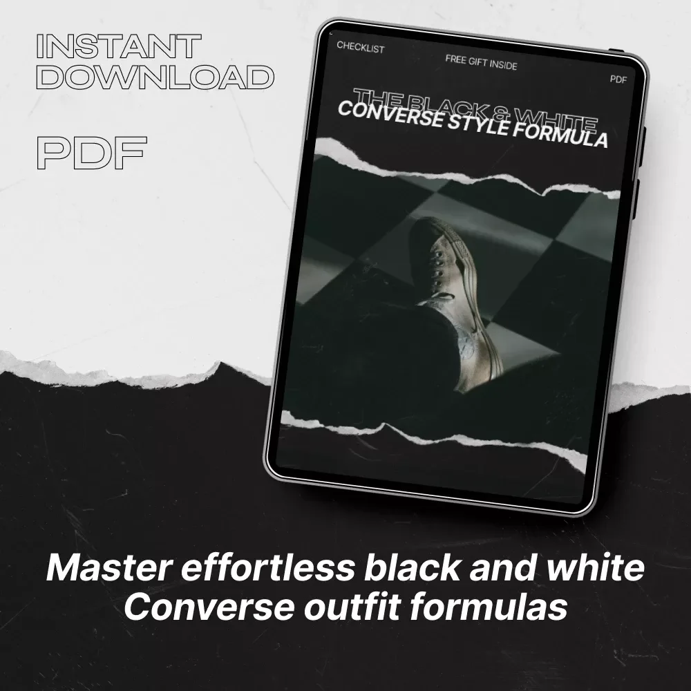 The Black & White Converse Style Formula – Printable Checklist for Effortless Converse Black and White Looks | Minimalist Outfit Planning Guide