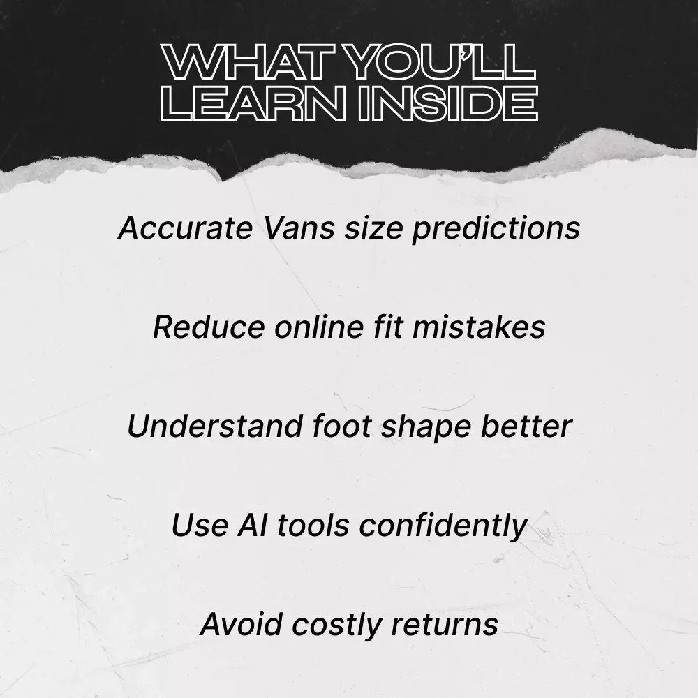 AI Fit Prediction for Vans – Complete Guide to ai fit prediction vans, Smart Sizing Tips & AI Tools for Perfect Vans Fit (Digital Download)