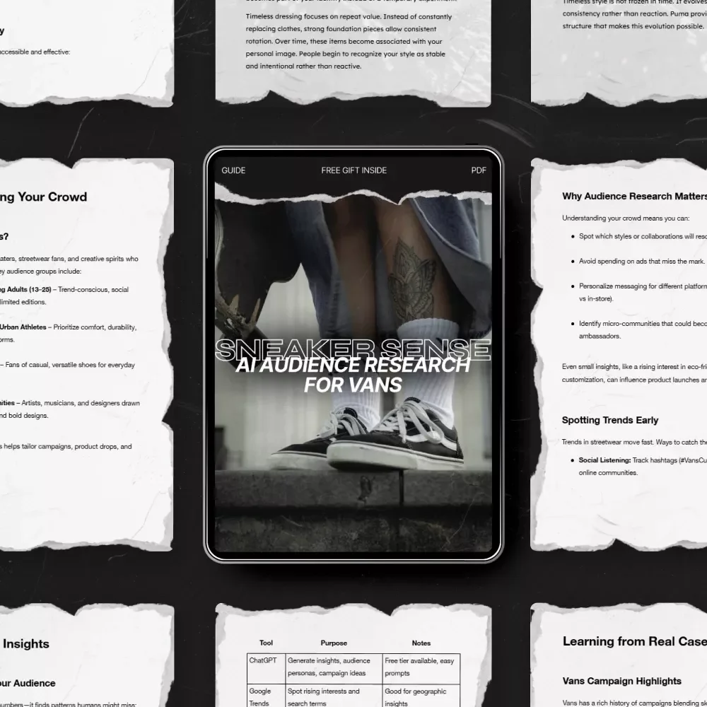 Sneaker Sense: AI Audience Research for Vans – The Ultimate Guide to ai vans audience research, Trend Spotting & Creative Marketing Prompts