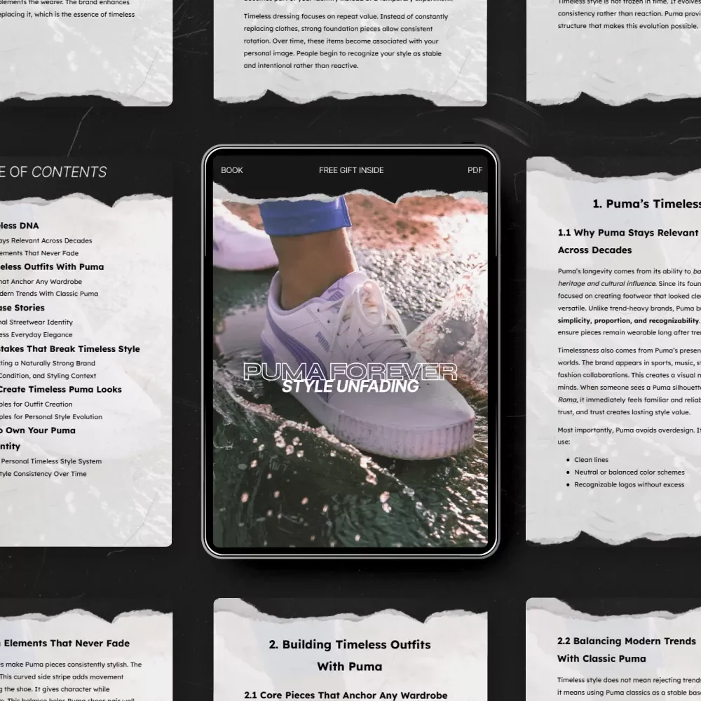Puma Forever, Style Unfading – The Ultimate Guide to Puma Timeless Style | Digital eBook for Building Iconic, Effortless Looks