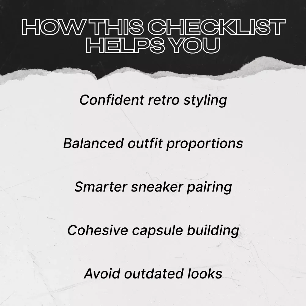 Reebok Old School Outfits Checklist – Retro Streetwear Style Guide, Vintage Sportswear Capsule Planner, Classic Sneaker & Denim Outfit Builder