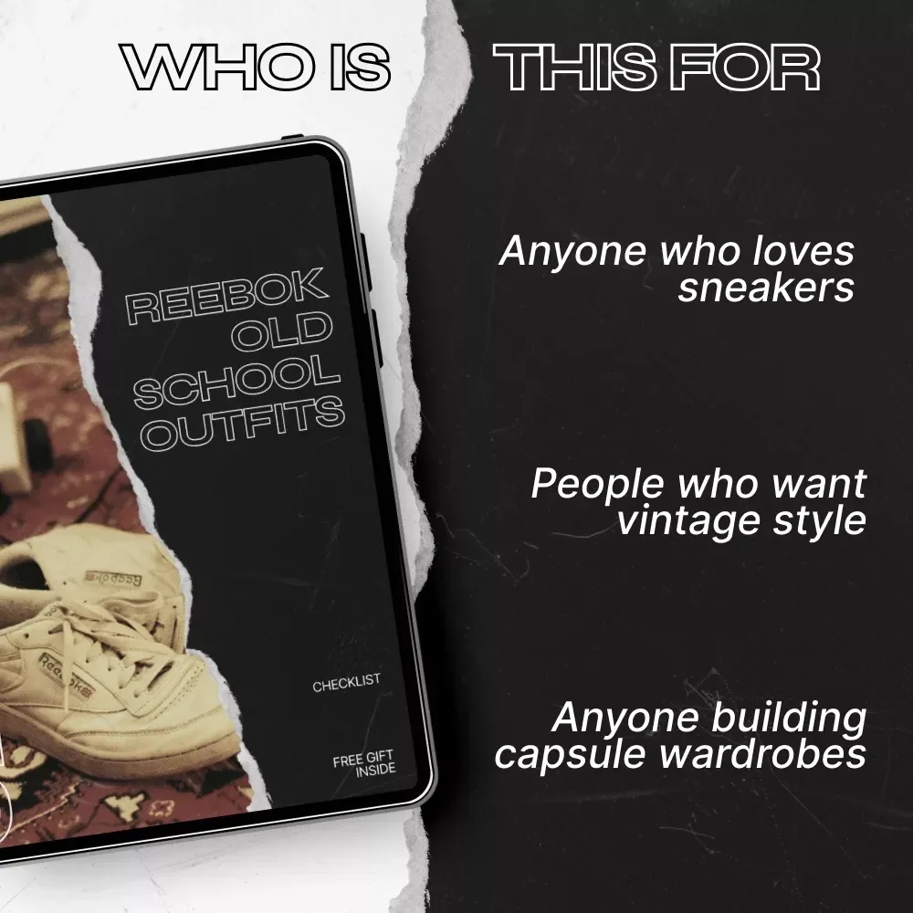 Reebok Old School Outfits Checklist – Retro Streetwear Style Guide, Vintage Sportswear Capsule Planner, Classic Sneaker & Denim Outfit Builder