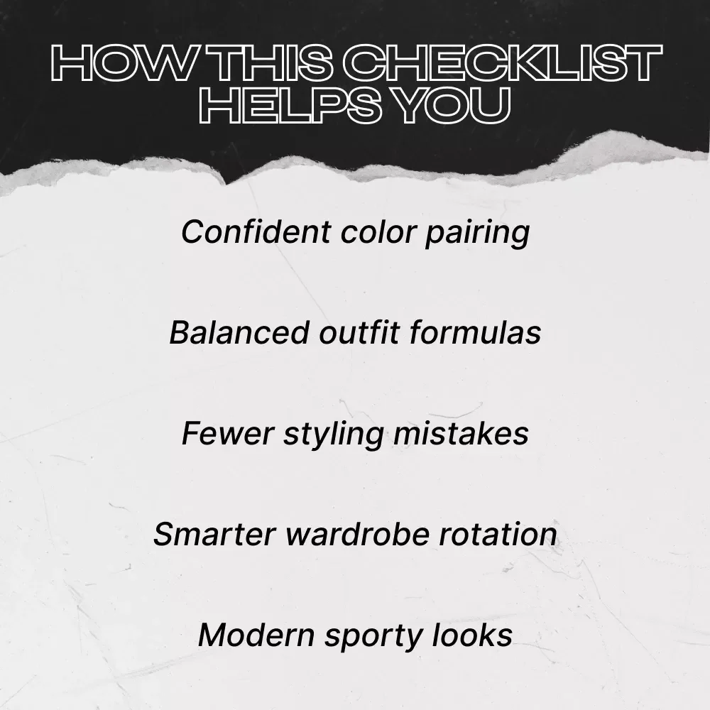 Reebok Bright Color Outfits Checklist – Bold Street Style Styling Guide, Athletic Color Coordination Planner, Digital Download for Confident Everyday Looks