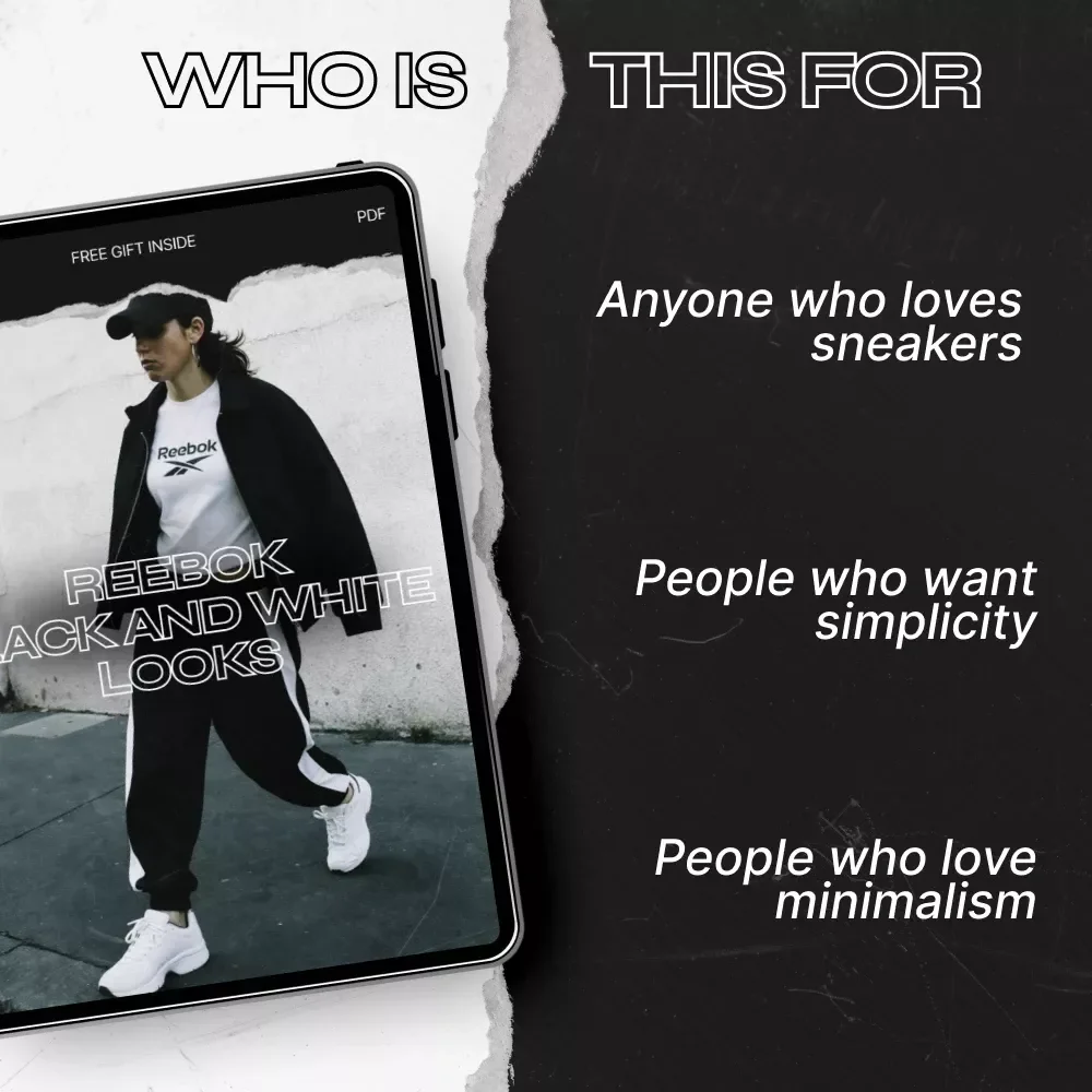 Reebok Black and White Looks Checklist – Minimalist Monochrome Outfit Planner, Streetwear Capsule Guide, Digital Download Style Tool for Reebok Black and White Looks