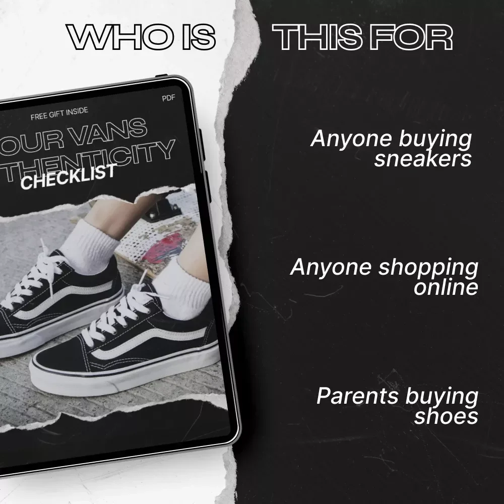 Your Vans Authenticity Checklist | Printable Guide to vans real vs fake signs | Sneaker Verification Digital Download