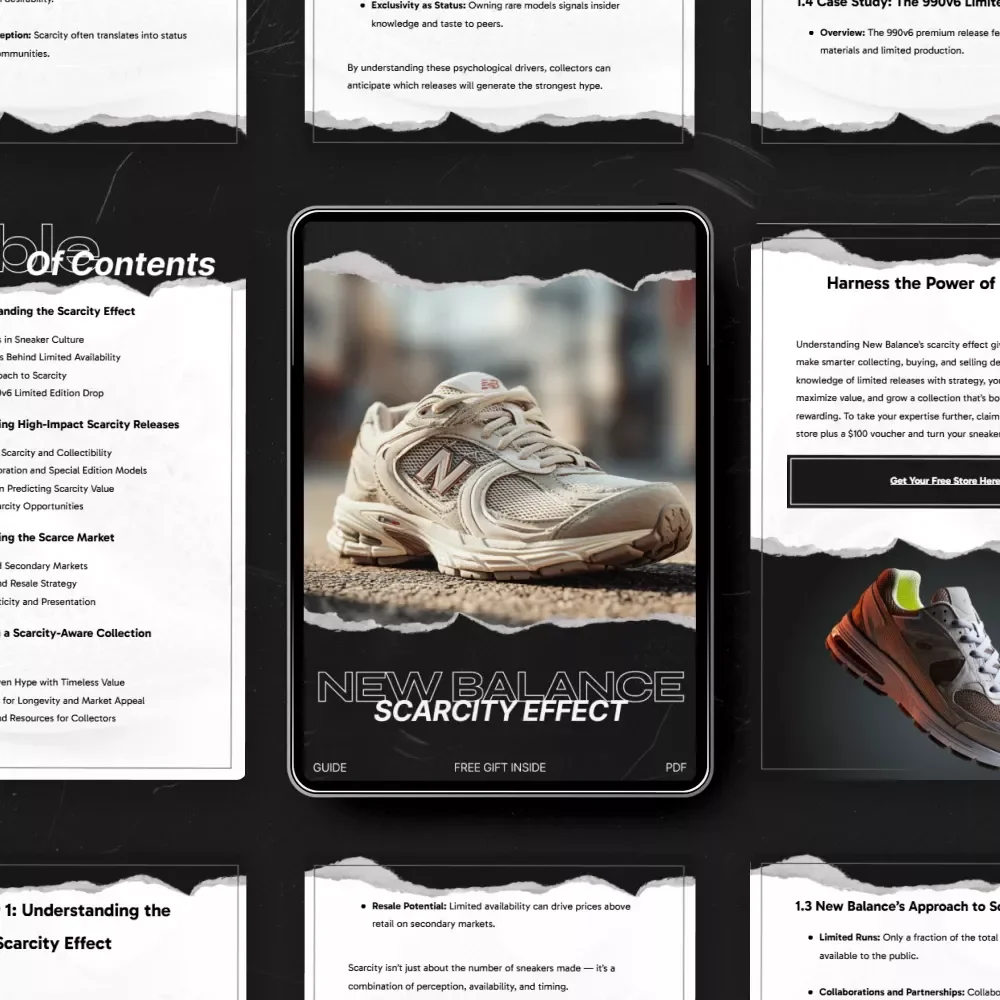 New Balance Scarcity Effect Guide - Sneaker Collector's Digital eBook on Limited Edition Releases