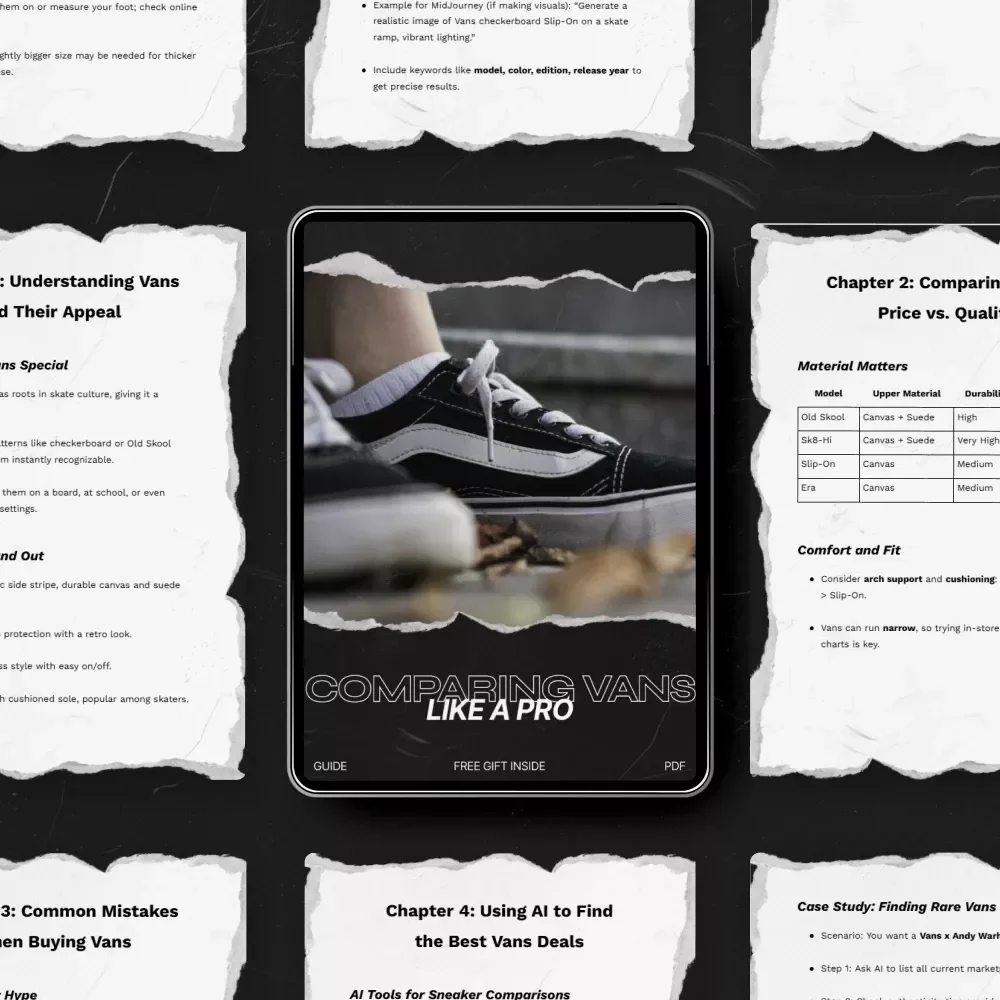 Comparing Vans Like a Pro – The Ultimate Vans Value Comparison Guide for Smart Sneaker Buyers, Price vs. Quality Checklist & AI Deal-Finding eBook