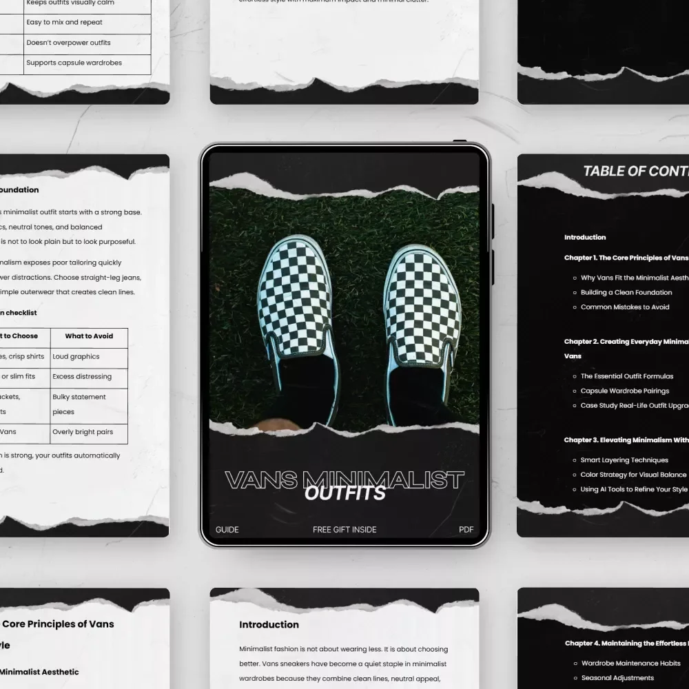 Vans Minimalist Outfits Guide – eBook Download for Effortless Everyday Style