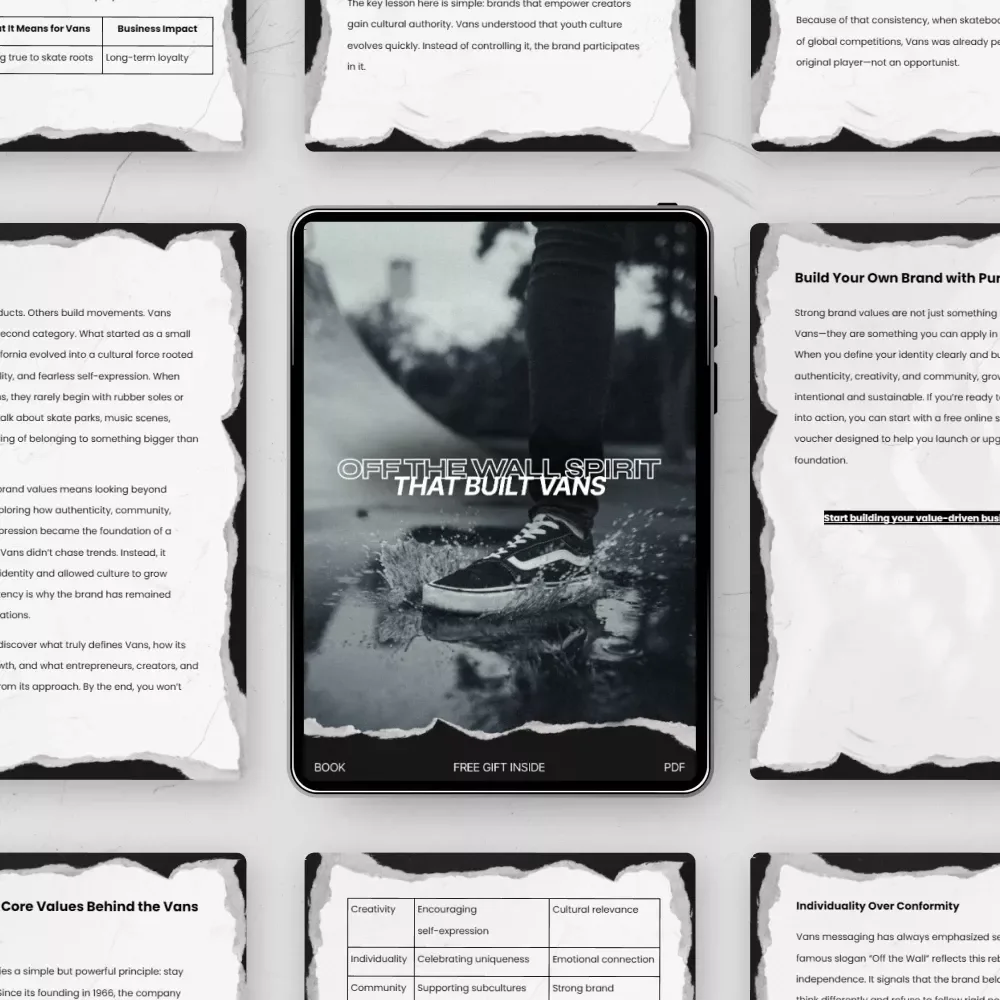 Off the Wall Spirit That Built Vans – eBook Guide to Vans Brand Values, Creativity, Community & Authentic Brand Building Strategy