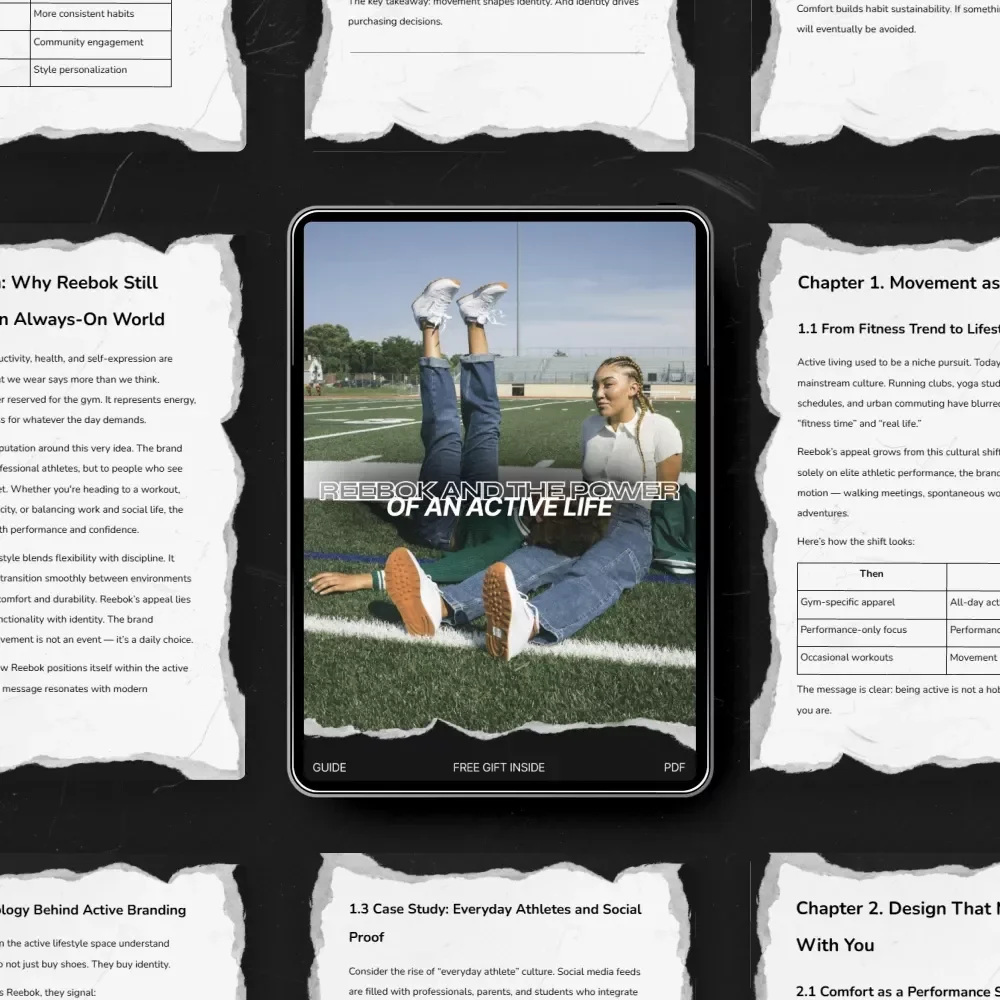 Reebok and the Power of an Active Life – Reebok Active Lifestyle Appeal Guide for Building Identity, Energy & Everyday Momentum