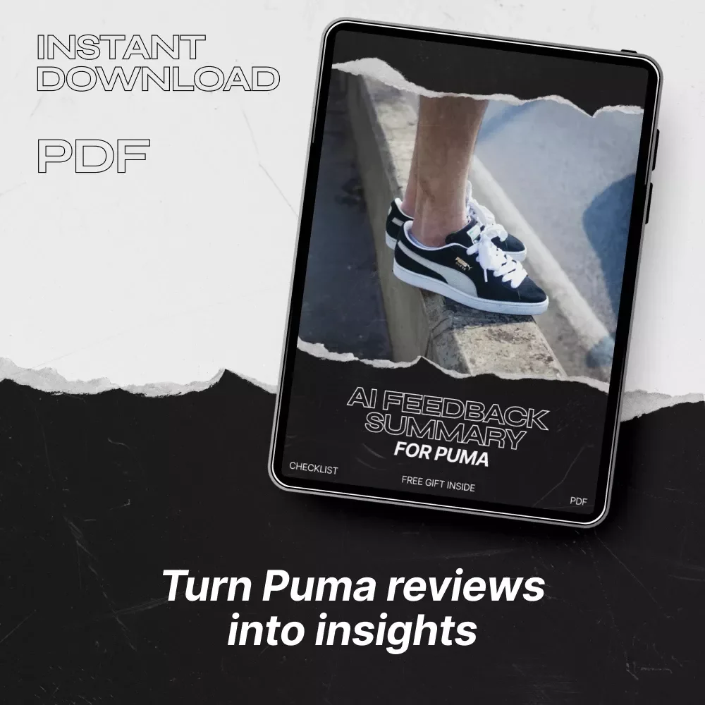AI Feedback Summary for Puma – AI Feedback Summary Puma Checklist for Smarter Review Analysis, Customer Insight Tracking & Brand Messaging Optimization