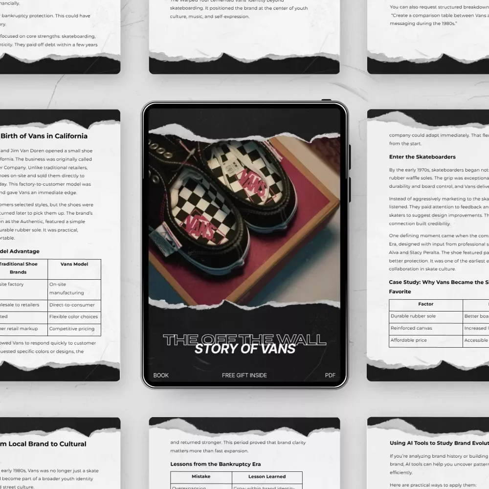 The Off the Wall Story of Vans – Vans Brand History eBook | Skate Culture Business Case Study | Digital Download Guide for Entrepreneurs & Sneaker Enthusiasts