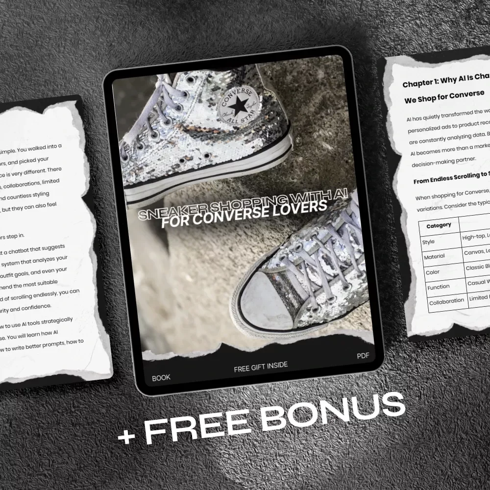 Sneaker Shopping with AI for Converse Lovers – AI Shopping Helper Converse eBook Guide for Smarter Style, Fit & Trend Decisions