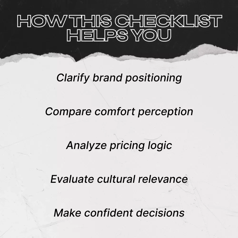 Reebok vs New Balance Perception Checklist – Strategic Brand Comparison Guide for Comfort, Style & Price Analysis | Digital Download