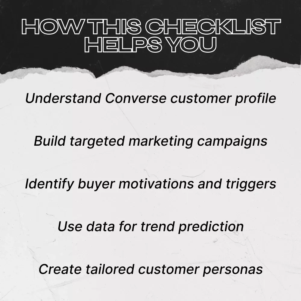 Inside the Mind of a Converse Buyer: Ultimate Checklist for Understanding Converse Customer Profile