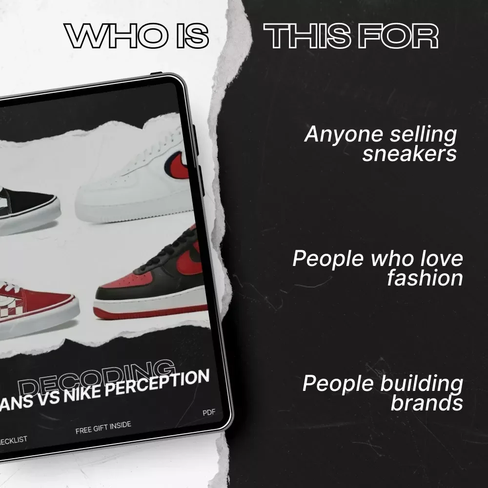 Decoding Vans vs Nike Perception Checklist | Ultimate vans vs nike perception Brand Image & Style Comparison Guide | Digital Download for Marketers, Resellers & Sneaker Enthusiasts