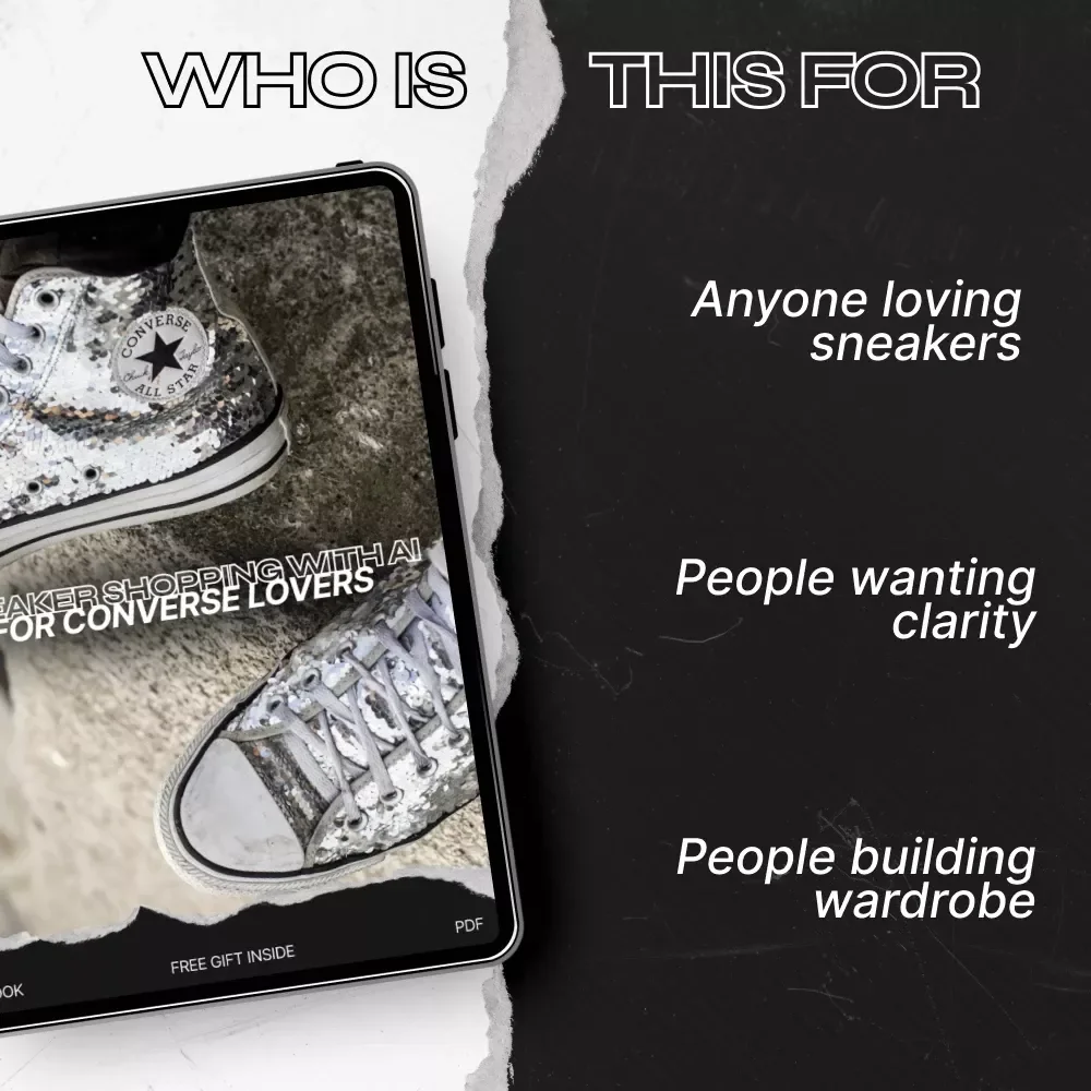 Sneaker Shopping with AI for Converse Lovers – AI Shopping Helper Converse eBook Guide for Smarter Style, Fit & Trend Decisions