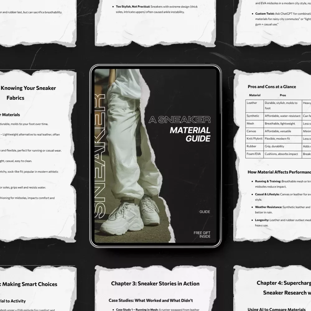 A Sneaker Material Guide – The Ultimate Sneaker Materials Pros and Cons Handbook for Smart Buyers & Sneakerheads (Digital Download)