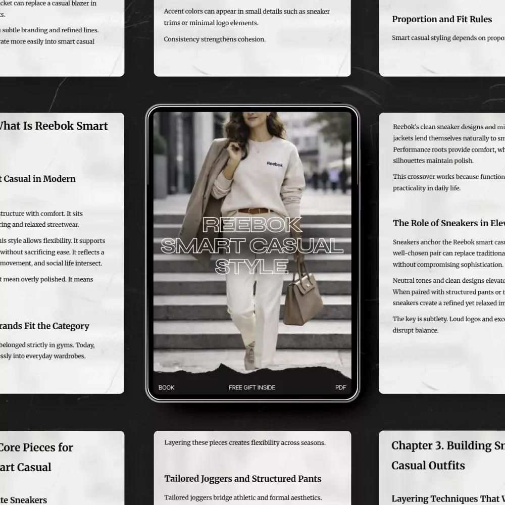 Reebok Smart Casual Style – The Ultimate reebok smart casual style eBook Guide to Modern Athletic Smart Casual Fashion, Capsule Wardrobe & Outfit Planning