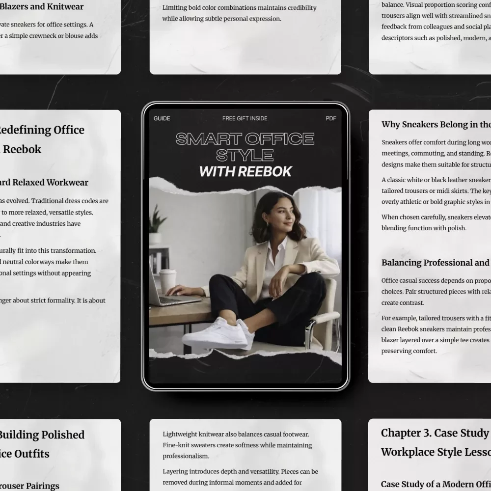 Smart Office Style with Reebok – The Ultimate Guide to reebok office casual outfits for Modern Professionals, Sneaker Workwear Styling eBook