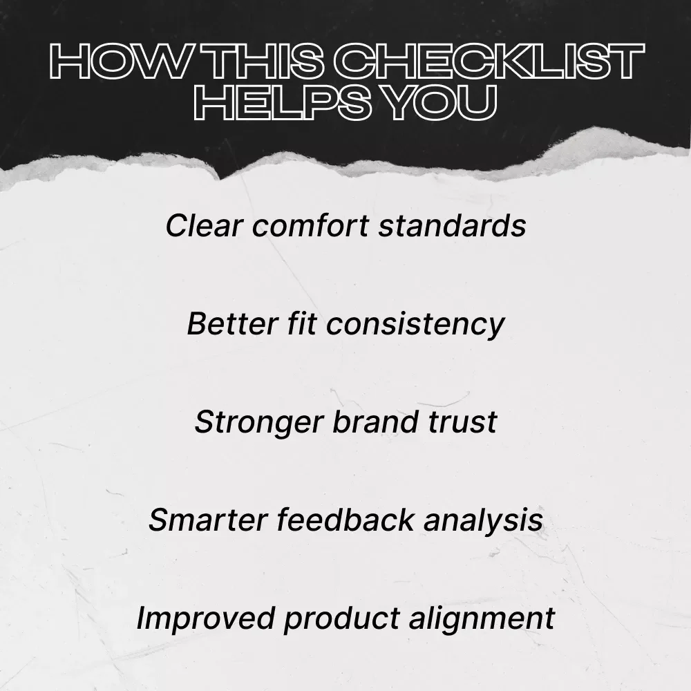 Reebok Comfort Reputation Checklist – Brand Evaluation Guide for Delivering & Communicating Reebok Comfort Reputation in Footwear Lines