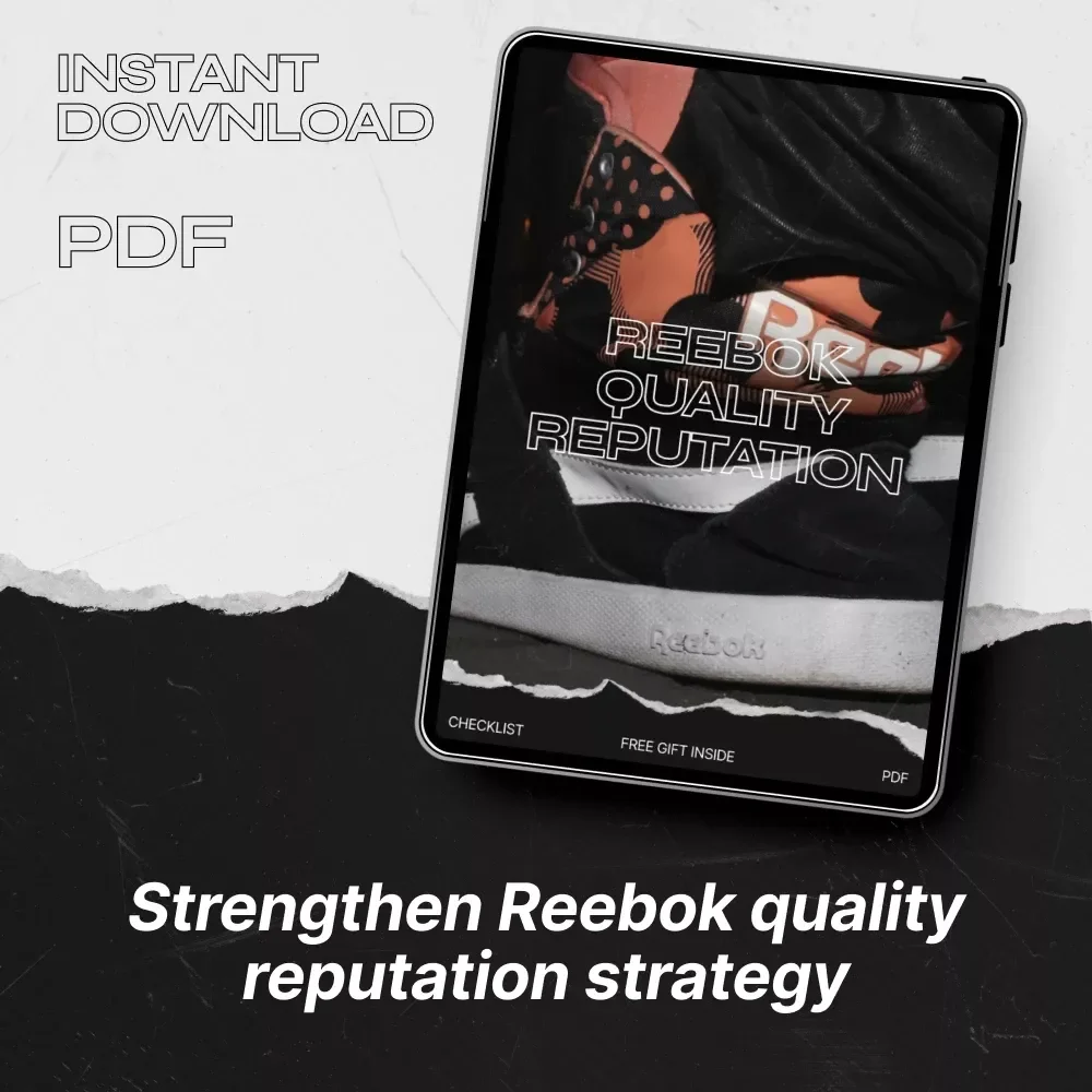 Reebok Quality Reputation Checklist | Reebok Quality Reputation Brand Audit Guide | Quality Perception & Performance Durability Digital Download