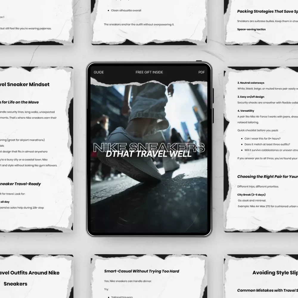 Nike Sneakers That Travel Well – The Ultimate Guide to nike sneakers for travel outfits, Capsule Wardrobe Planning & Effortless Airport Style (Digital Download)