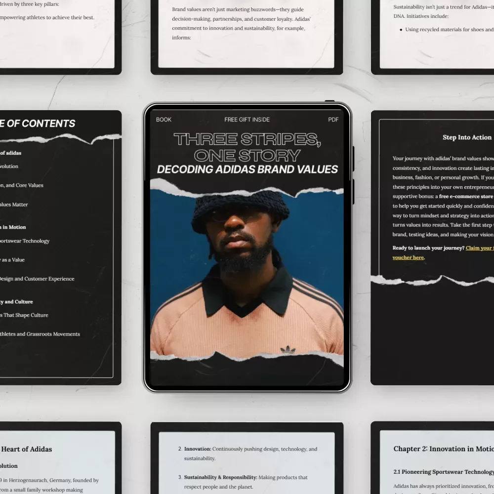Three Stripes, One Story: Decoding adidas Brand Values eBook - Unlock adidas' Core Mission & Innovation