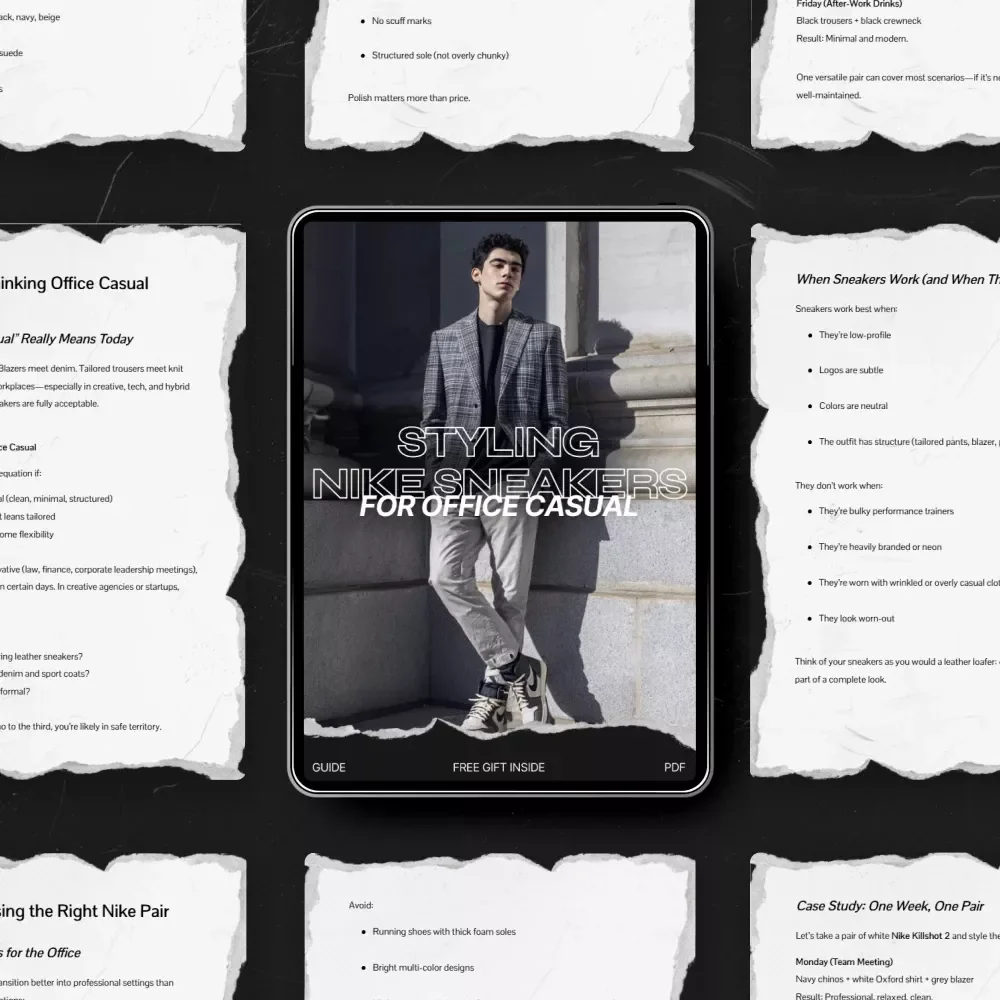 Styling Nike Sneakers for Office Casual – The Ultimate Guide to Wearing nike sneakers for office casual with Confidence & Class (Digital Download eBook)