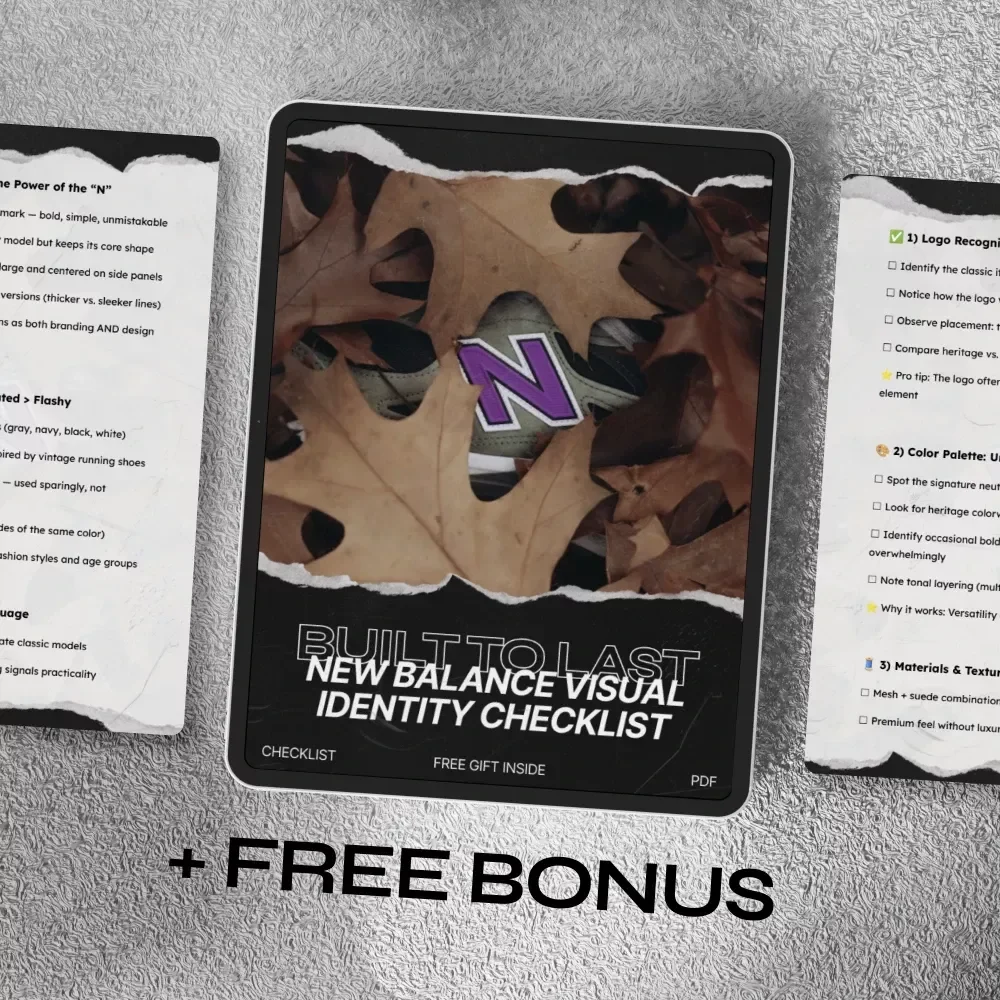 New Balance Visual Identity Checklist | new balance visual identity Digital Download for Brand Analysis, Footwear Research & Ecommerce Strategy