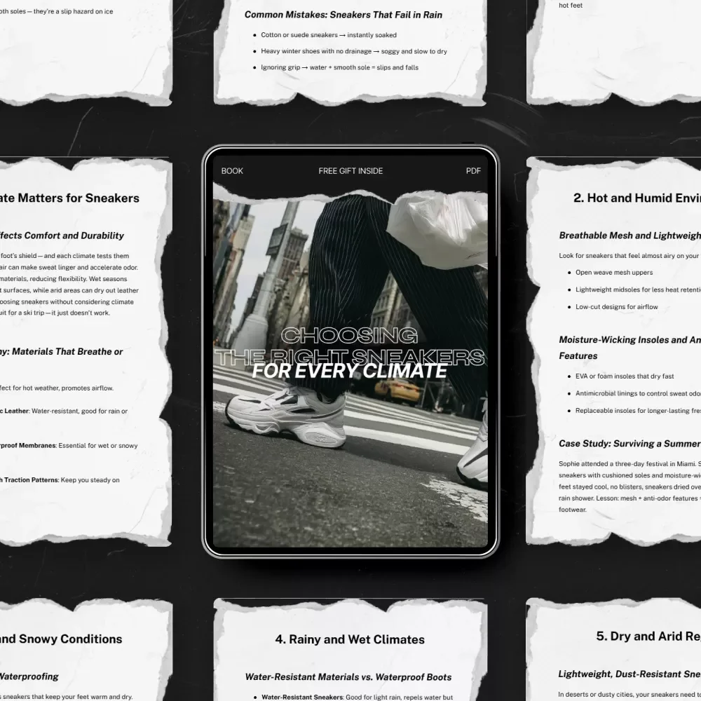 Choosing the Right Sneakers for Every Climate – The Ultimate eBook Guide to the Best Sneakers for Different Climates | Weather-Smart Footwear Checklist & AI Sneaker Finder