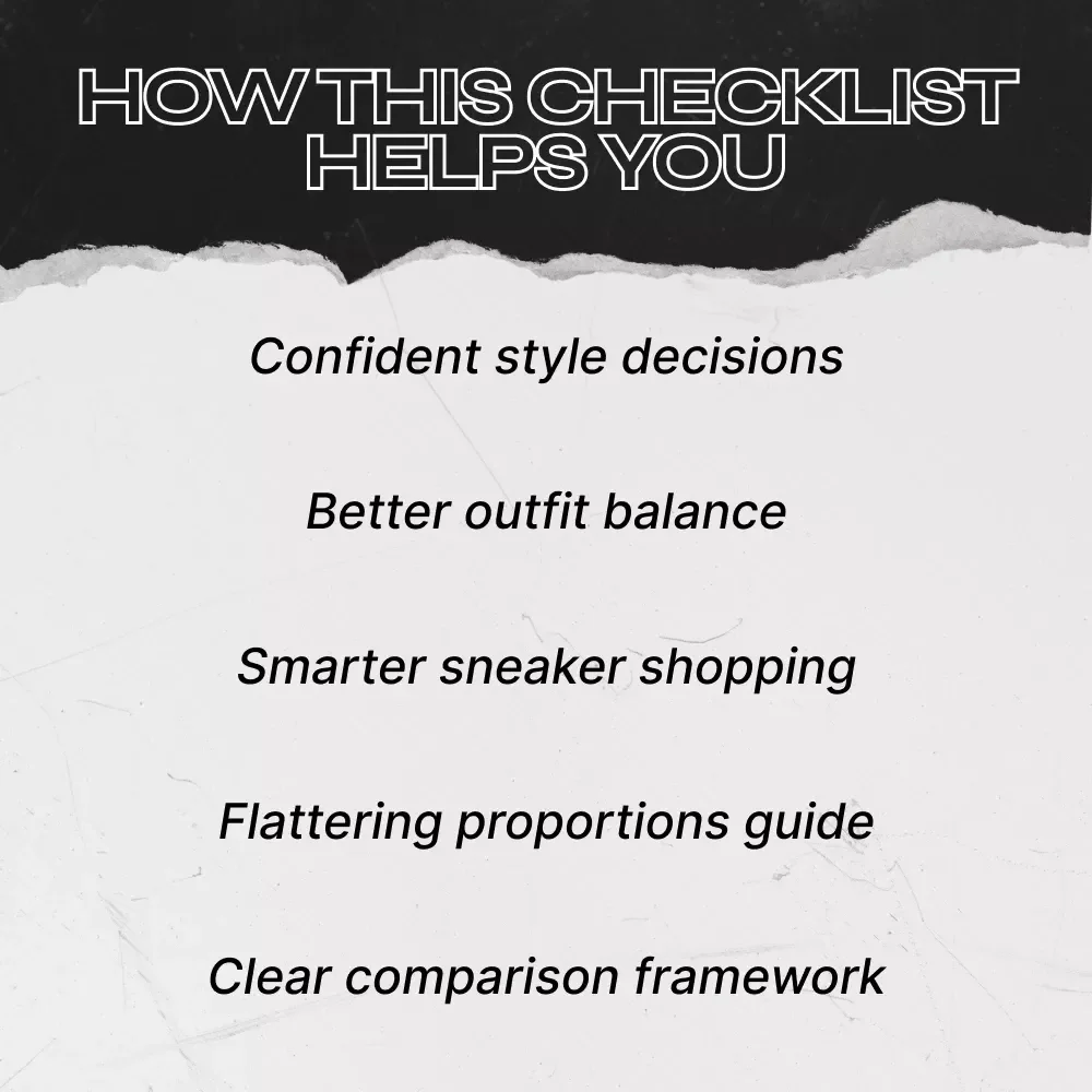 Chunky vs Slim Silhouettes – Printable Sneaker Styling Checklist | Chunky vs Slim Silhouettes Fashion Guide Digital Download