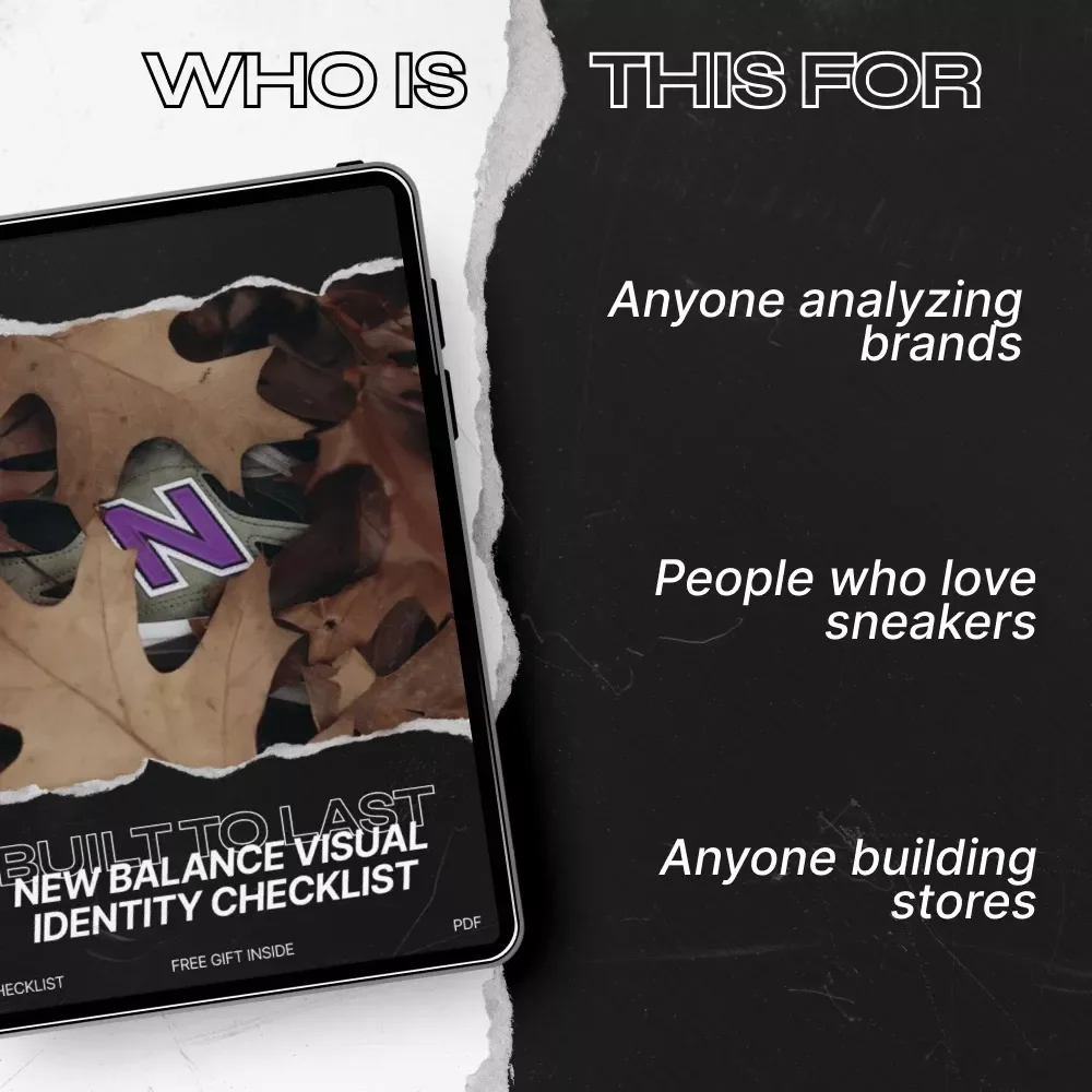 New Balance Visual Identity Checklist | new balance visual identity Digital Download for Brand Analysis, Footwear Research & Ecommerce Strategy