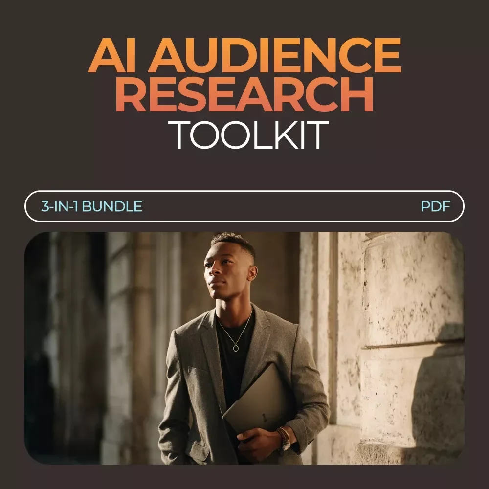 AI Audience Research Toolkit - 3-in-1 Digital Bundle for Targeted Market Insights