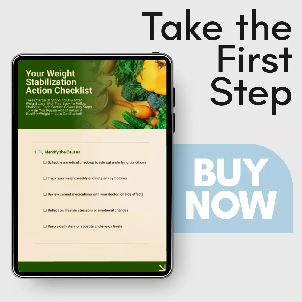 Your Weight Stabilization Action Checklist – How to Stop Weight Loss Guide, Digital Checklist for Healthy Weight Maintenance