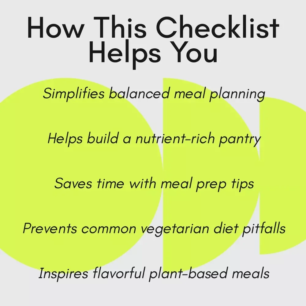 Veggie Vitality Checklist: Your Step-by-Step Guide to How to Eat Healthy as a Vegetarian – Meal Planning, Grocery Tips & Balanced Nutrition
