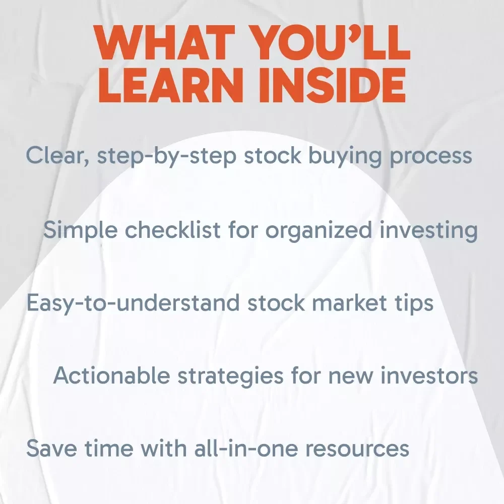 Stock Buying Basics for New Investors - 3-in-1 Digital Bundle (Guide, Checklist, eBook)