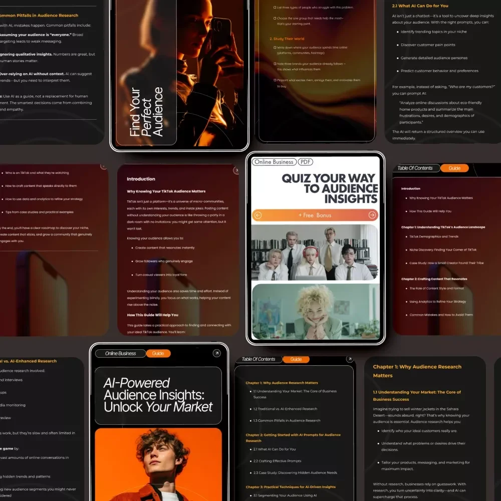 AI Audience Research Toolkit - 3-in-1 Digital Bundle for Targeted Market Insights