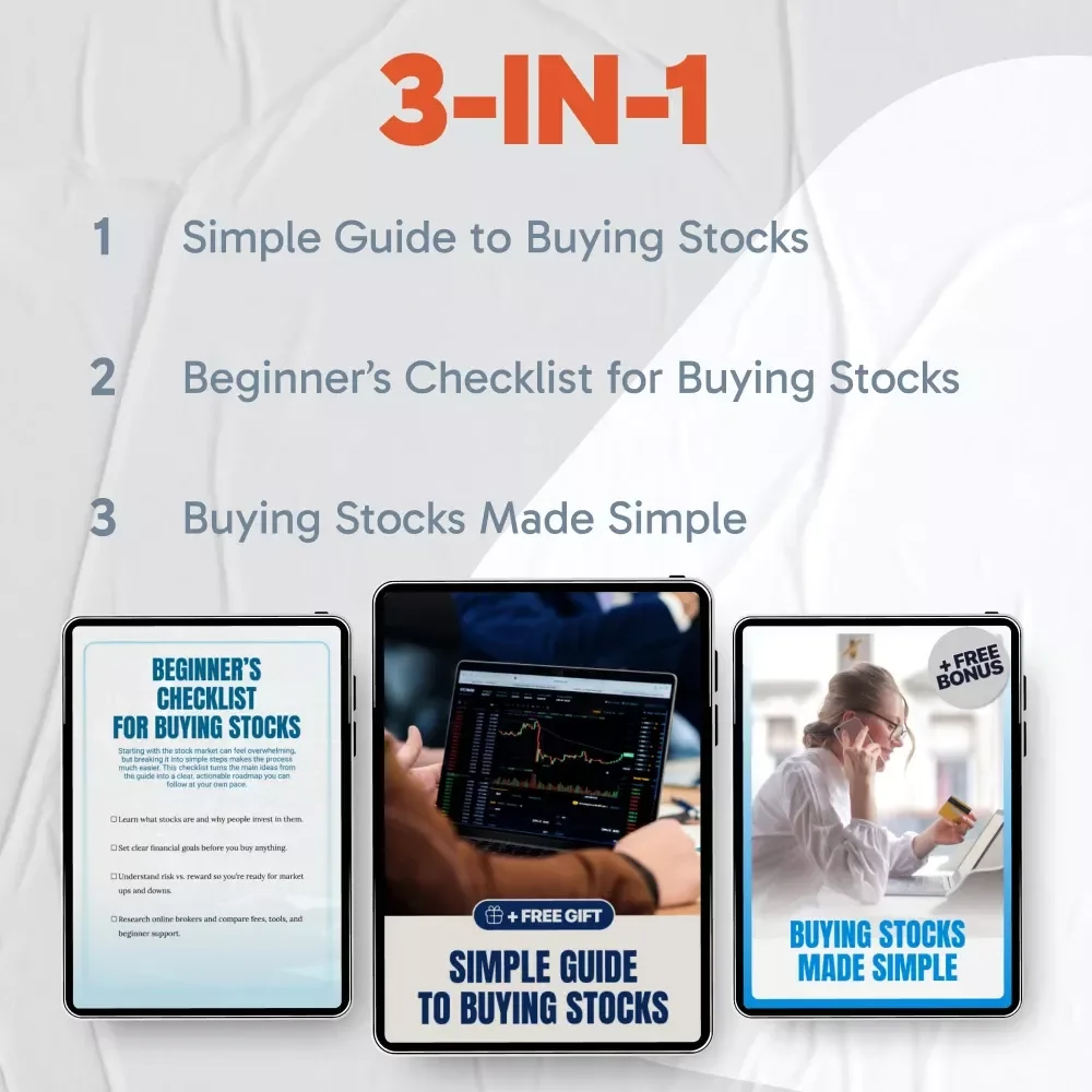 Stock Buying Basics for New Investors - 3-in-1 Digital Bundle (Guide, Checklist, eBook)