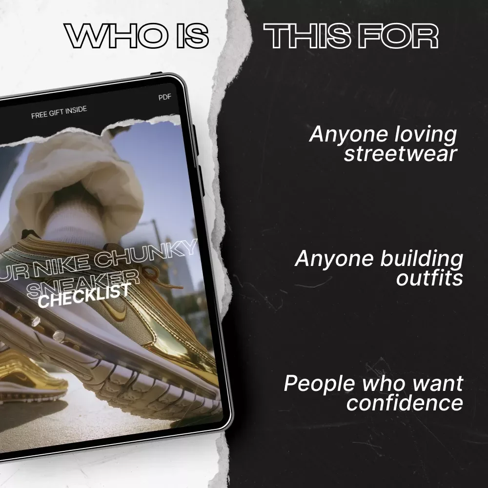 Your Nike Chunky Sneaker Checklist – Ultimate nike chunky sneaker trend Styling & Outfit Planning Guide, Digital Download Streetwear Fashion Checklist
