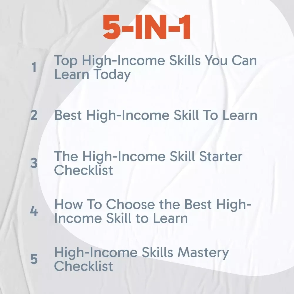 Modern High-Earning Skill Stack | 5-in-1 Guide, eBooks & Checklists | Top Best High Income Skills Bundle