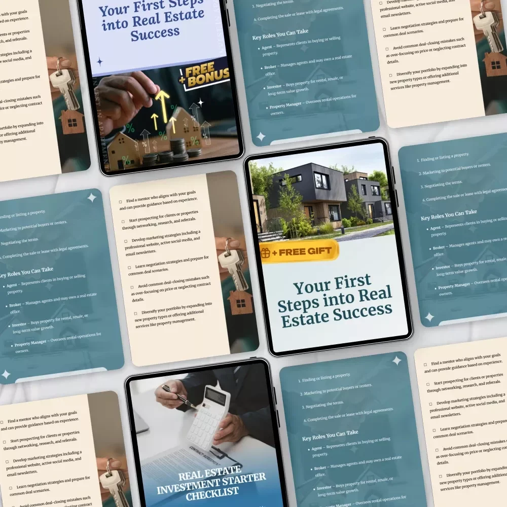 A Clear Path into Real Estate | 5-in-1 Guides, Checklists & Ebook for Beginners | How to Get Into Real Estate