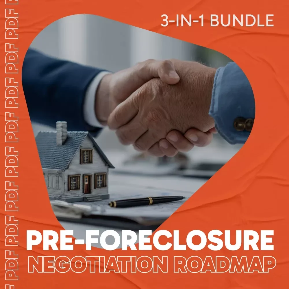 Pre Foreclosure Negotiation Roadmap Bundle | How to Purchase a Pre Foreclosure Home Guide
