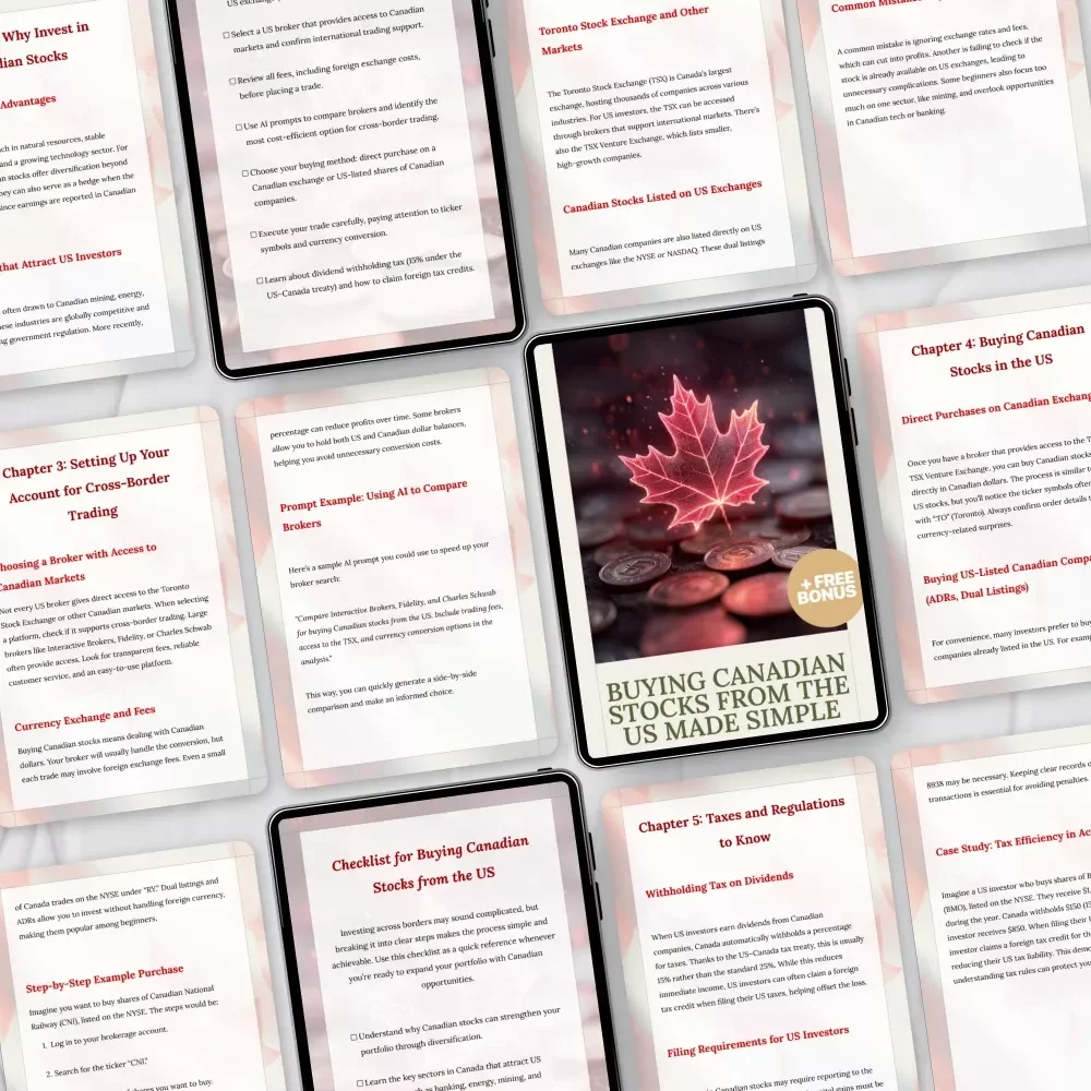 Canadian Market Entry for US Investors Toolkit - 4-in-1 Bundle for Buying Canadian Stocks