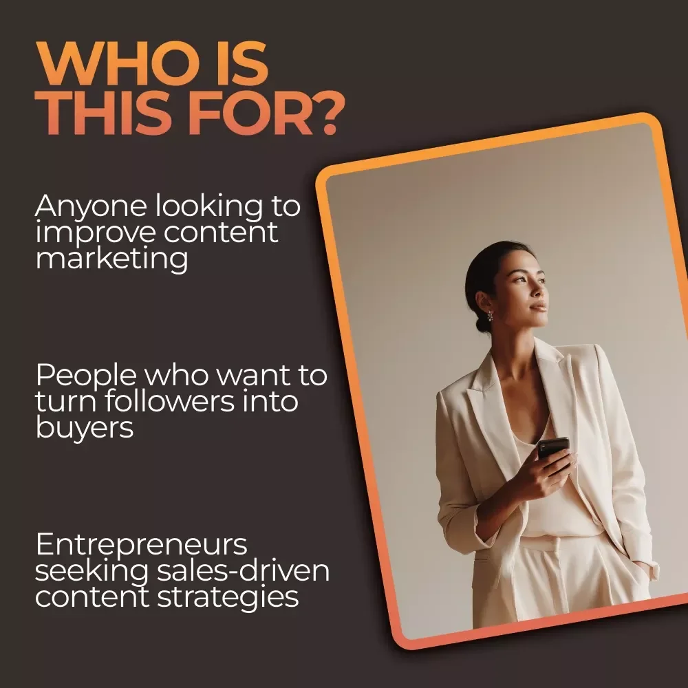 Sales-Focused Content Bundle: 4-in-1 Guide, Checklists & Toolkit for Converting Followers into Buyers