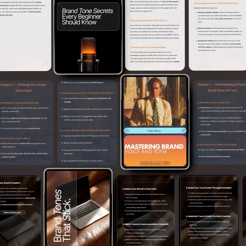 Find Your Brand Tone Toolkit: 3-in-1 Bundle for Beginners - Guides, eBooks, & Checklists